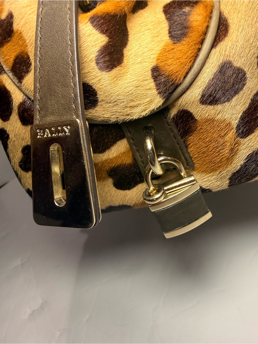 Bally Leopard Calf Hair East-West Satchel Tote - Picture 6 of 15